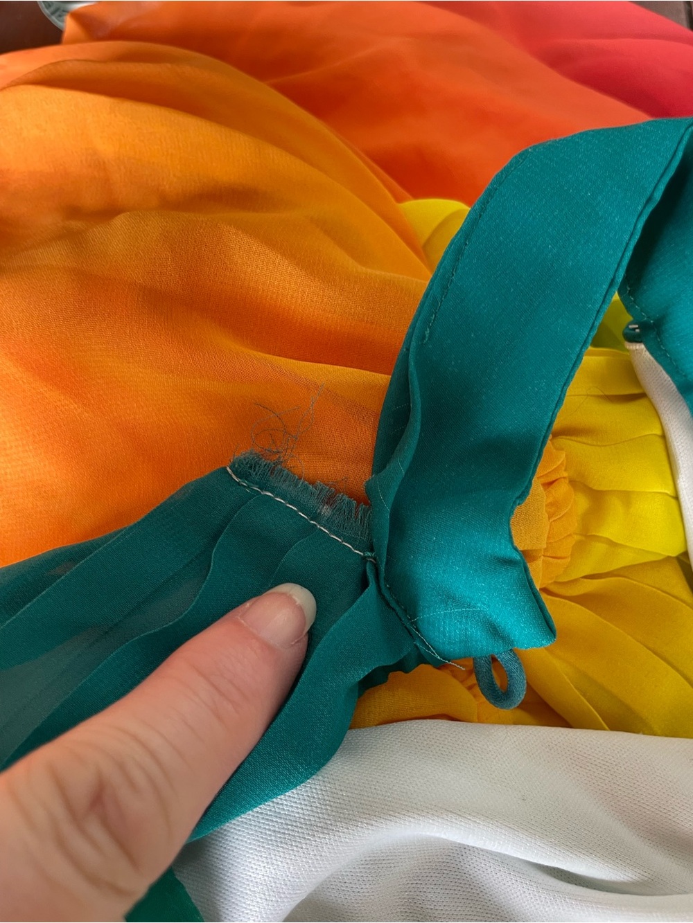 Rainbow Ombre Maxi Dress - Green to Purple - Picture 10 of 14